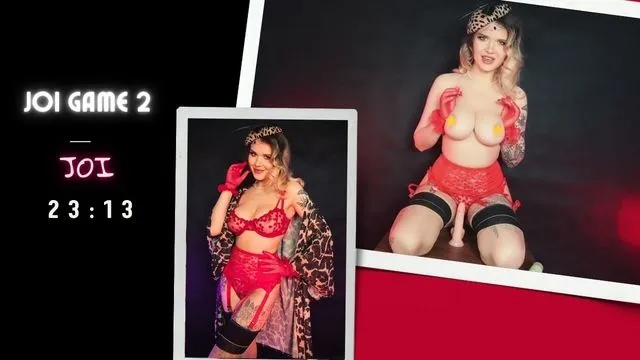 Okładka galerii: JOI Game 2, instrukcje, zadania, trzy poziomy trudności, ujeżdżanie dildo